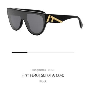 Fendi Black Sunglasses with Gold Details